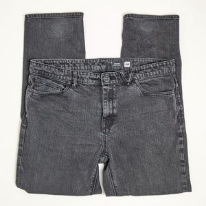 Volcom Stone Solver Black Wash Jeans 38W EUC